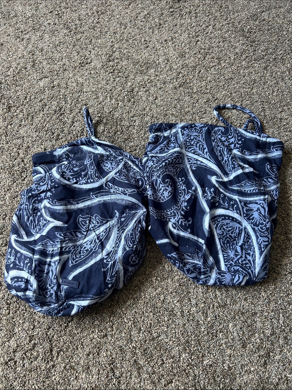 Vera Bradley Navy Paisley Drawstring Bags